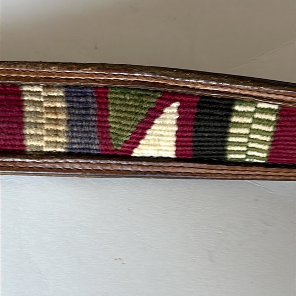 Western Hand Made Vintage Belt Aztec Pattern Men’s Size 46 - Picture 3 of 10